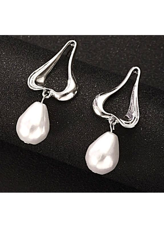 Сережки біжутерія з підвіскою намистиною No Brand (362947742)