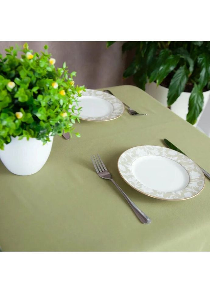 Скатерть водоотталкивающая Aquastop Olive С-04222-30304 150х150 см оливковая ТЕП (335879753)