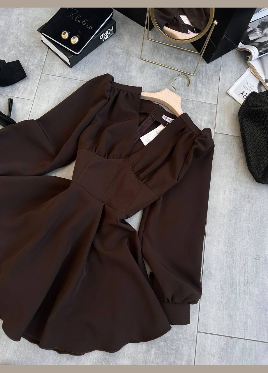 Коричнева повсякденний жіноча сукня-комбінезон Avanti однотонна