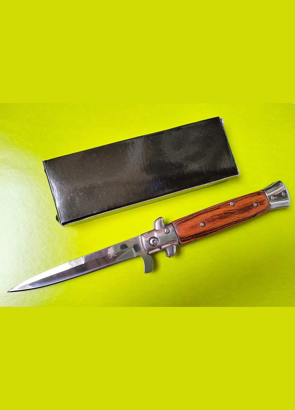 Нож складной Wolf Elegant Brown FA48 выкидышной 23 см коричневый No Brand (303425732)