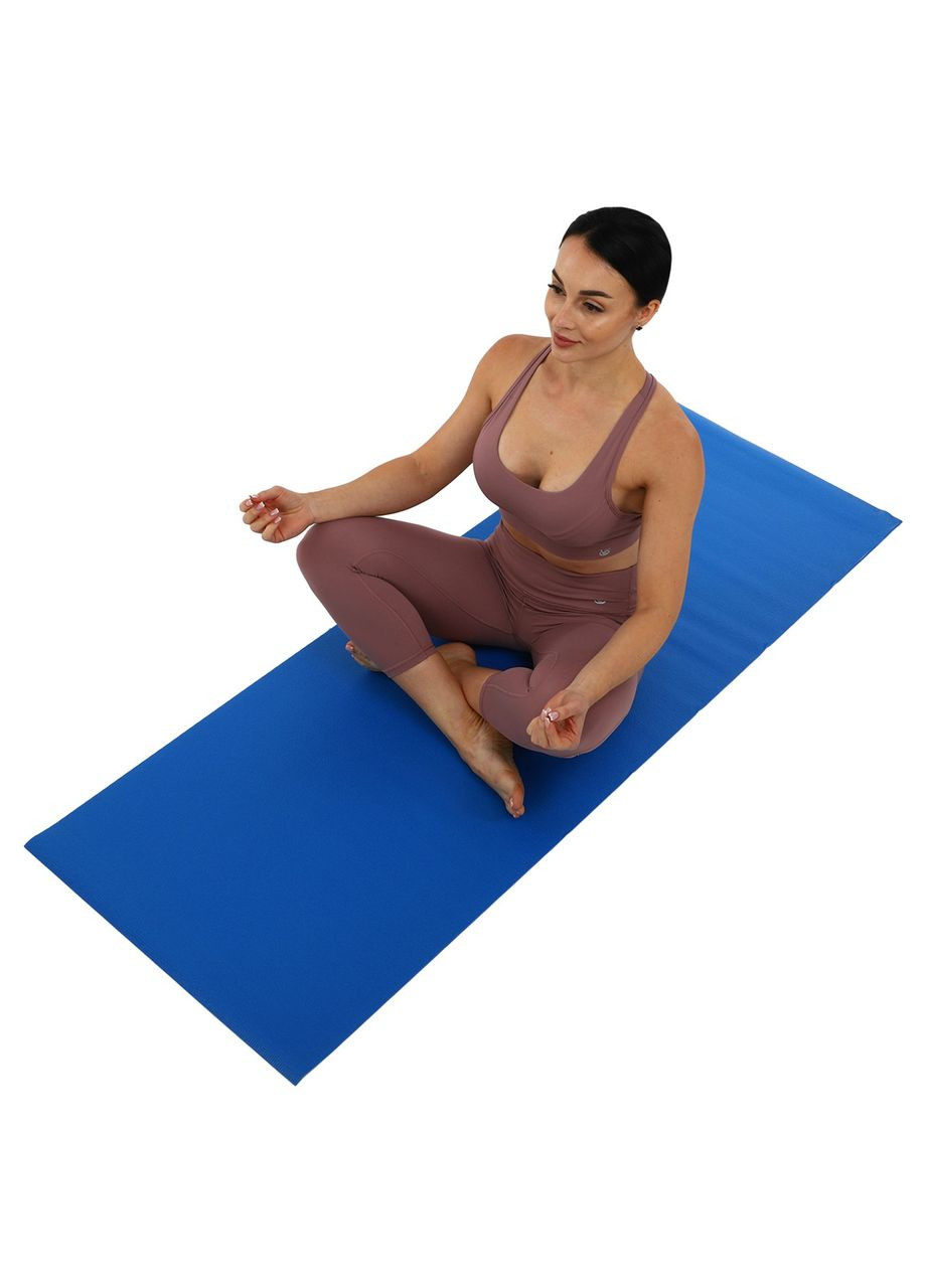 Килимок для фітнесу та йоги PVC 3мм (розмір 173x61x0,3см, синій) (FI-8721_Синій) SP-Sport (369766683)