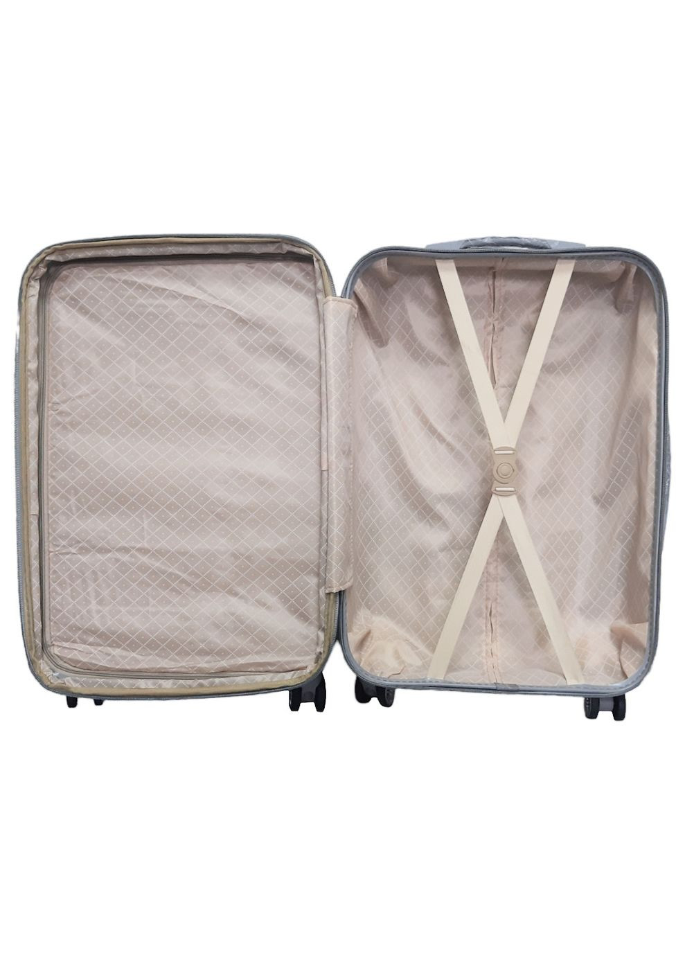 Валіза дорожня середня M 0508 пластикова Фіолетова Carbon (297644292)