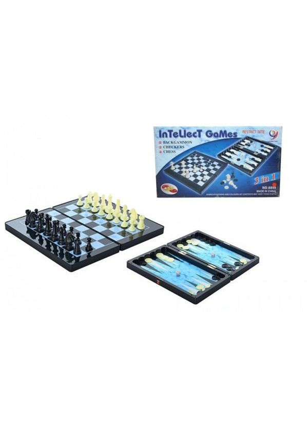 Набір настільних ігор "Шахи, шашки та нарди" 8899 магнітні Metr+ (300388911)