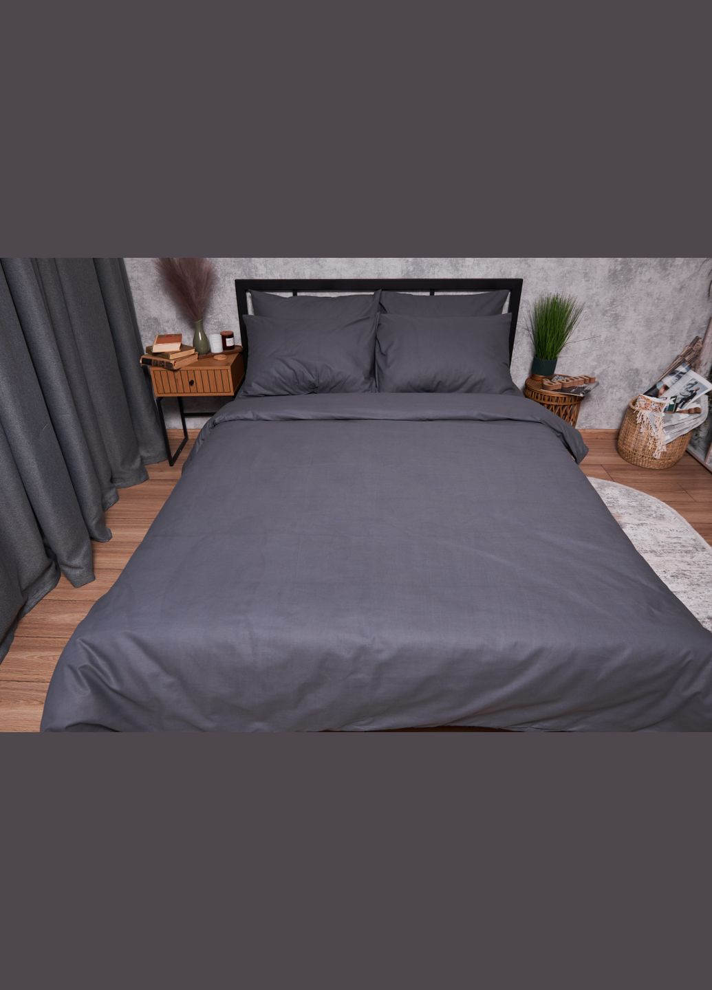 Комплект постельного белья Бязь Gold Люкс King Size 220x240 наволочки 2х50х70 (MS-820003186) Moon&Star Dark Blue (288044127)