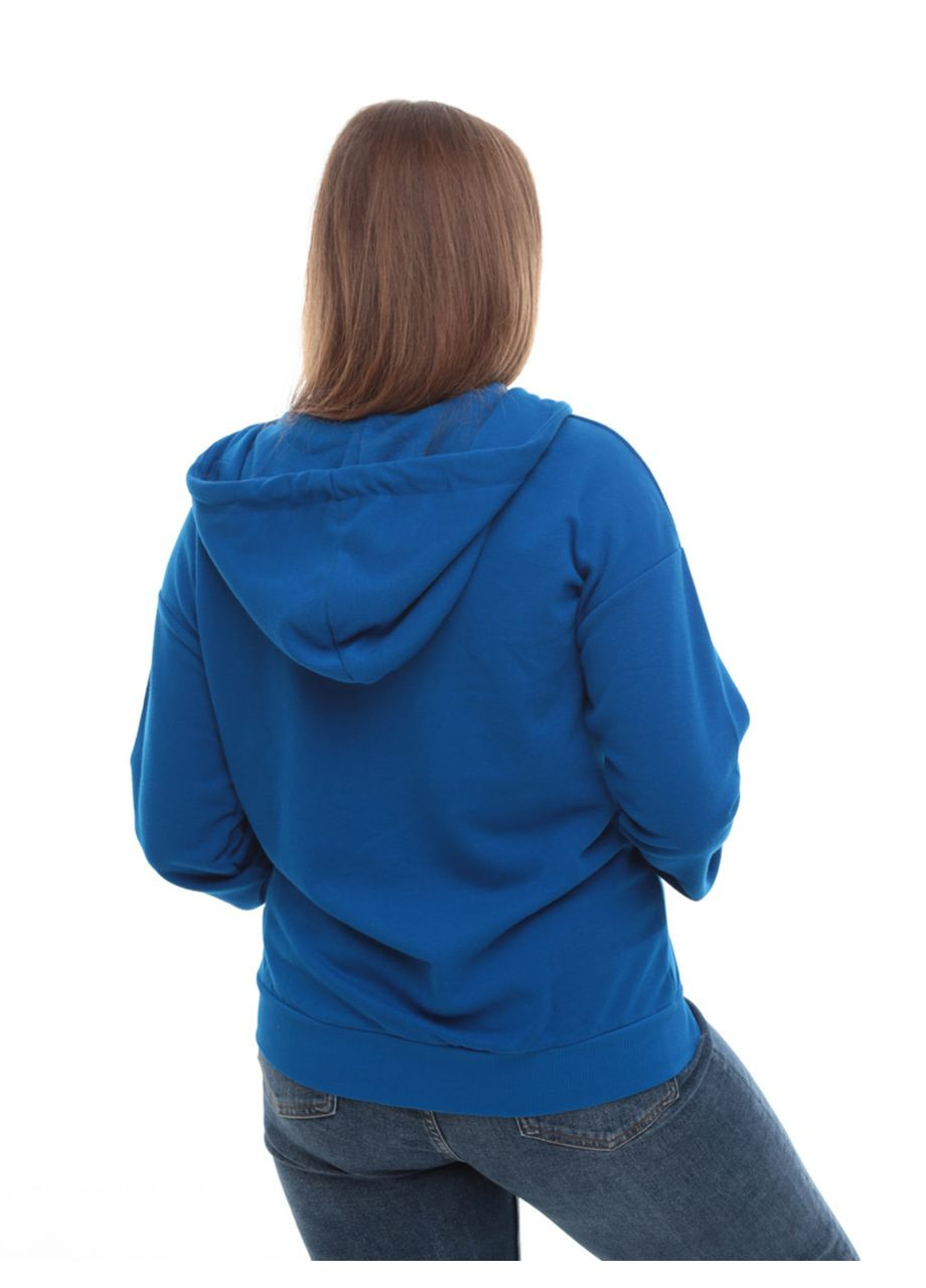 Женская толстовка синяя на молнии Cracpot Приталена (302879202)