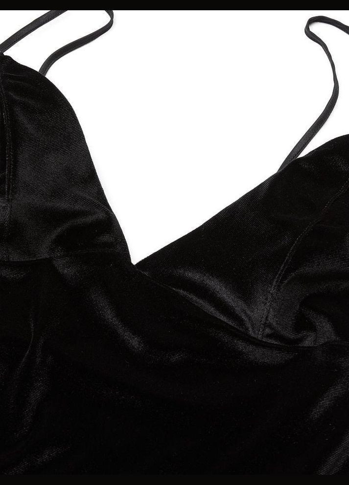 Ночная рубашка Velvet Slip Dress велюровая XS черная Victoria's Secret (282964785)