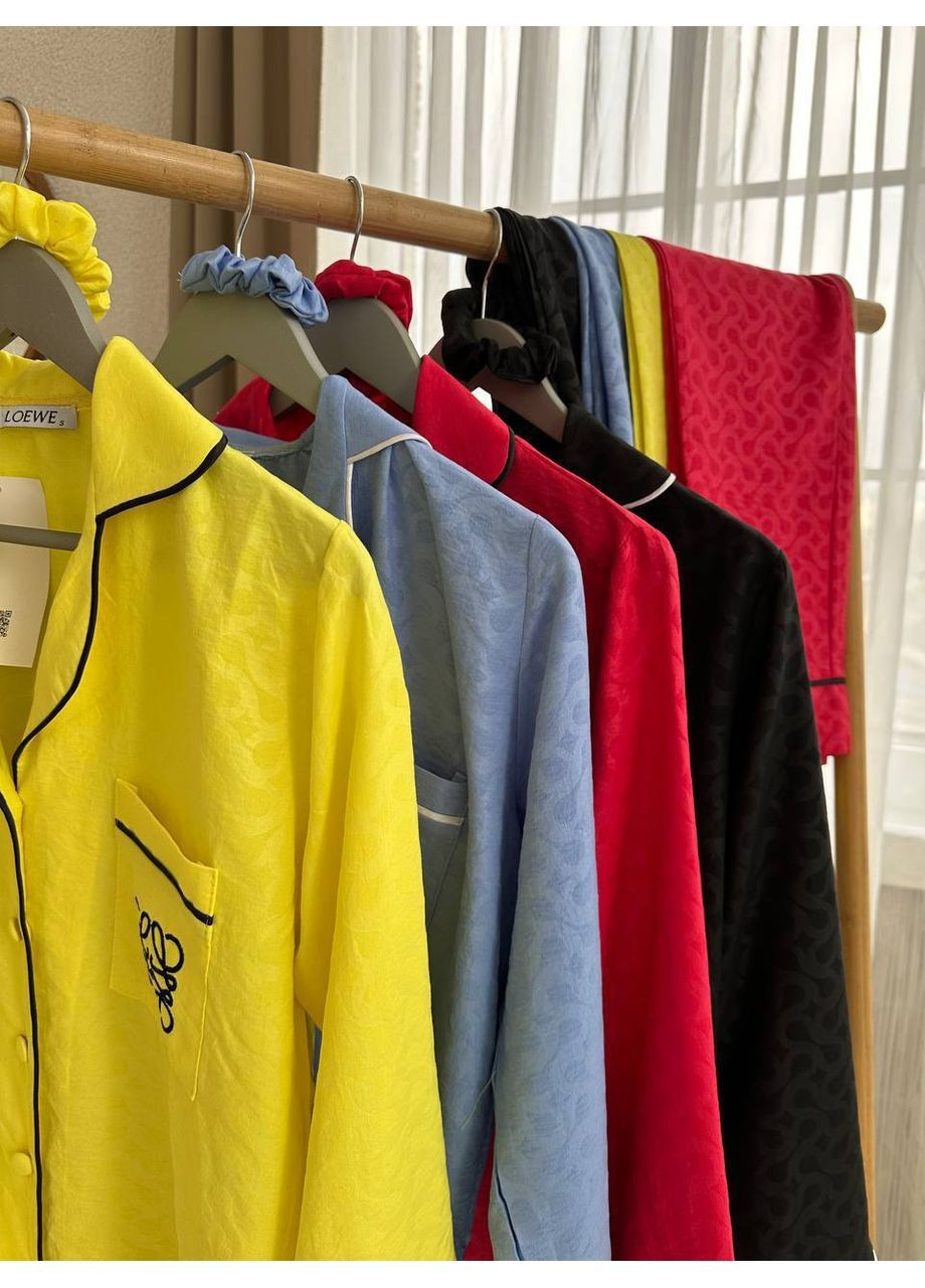 Красная женская пижама loewe поливискози,брюки и рубашка Україна