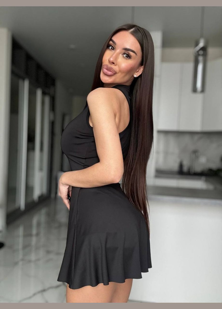 Чорна повсякденний жіноча сукня-комбінезон Україна однотонна