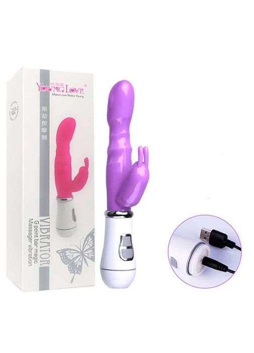 Вибратор Bunny USB фиолетовый вибраторы No Brand (367165903)