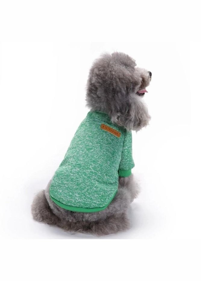 Кофта для собак та котів Green ряба зелена A: 20 см B: 31 см C: 19 см 7068 Ecotoys (276530727)