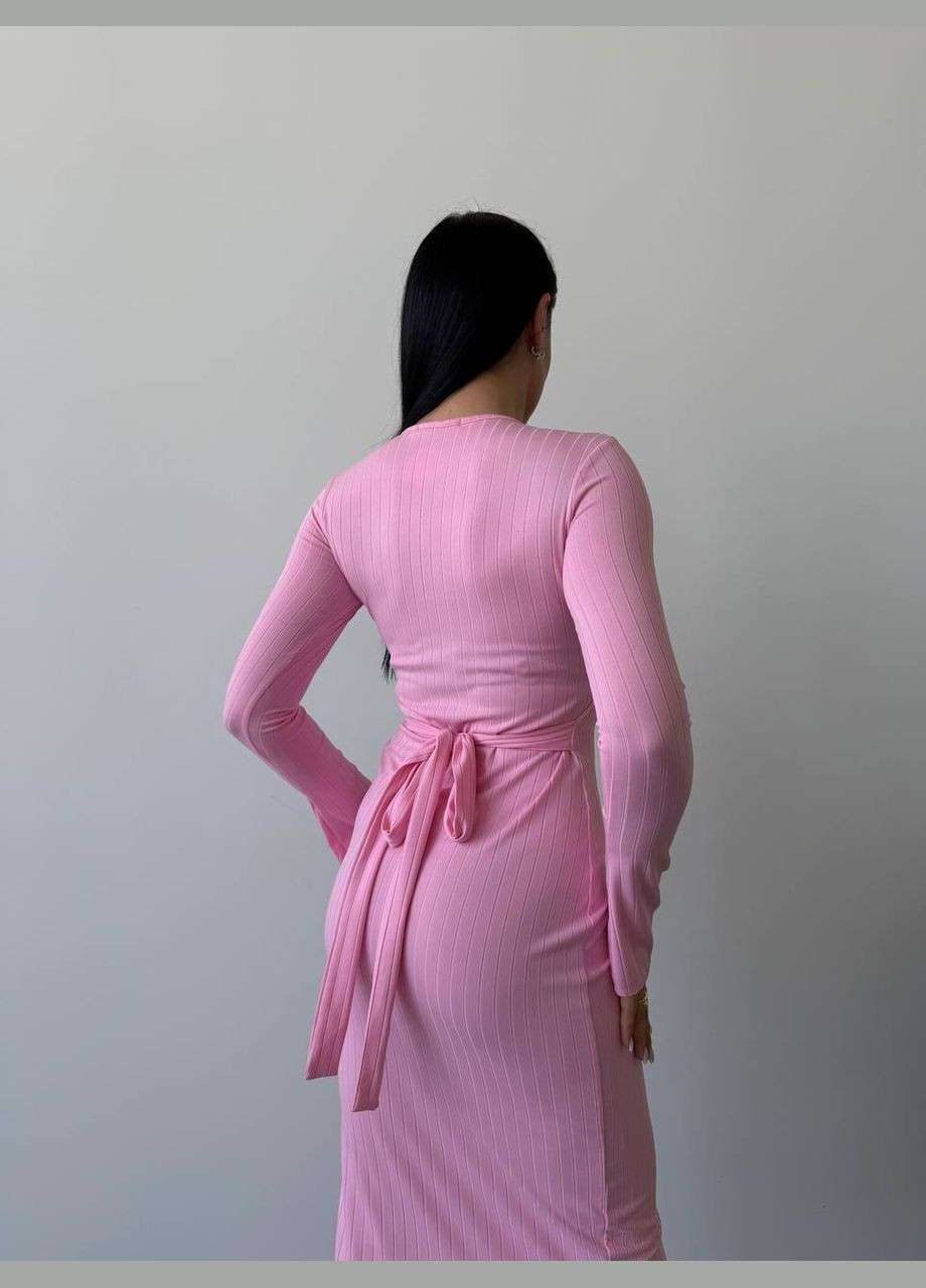 Розовое праздничный платье No Brand однотонное