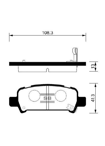 Колодки тормозные дисковые ЗАДН SUBARU FORESTER (SG_) 2.0 2002.02-2012.12 HQ SP2120 HI-Q (362607131)