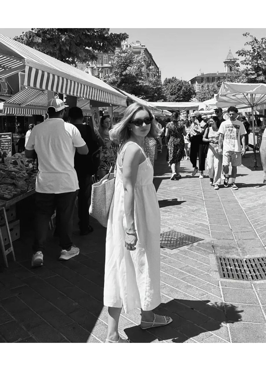 Белое платье No Brand однотонное