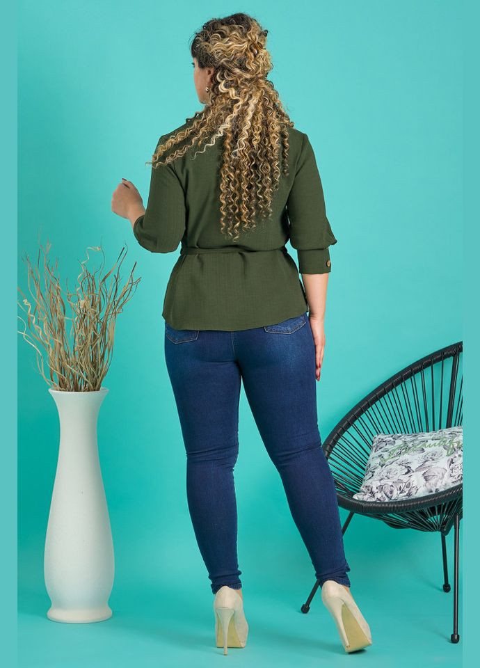 Хакі блуза 1554-1 Alenka Plus