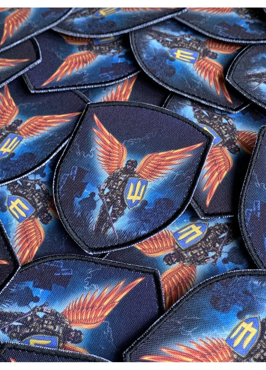 Друкований шеврон ЯНГОЛ ЗСУ (Форма щит. На липучці) Розмір 9x7см No Brand (369924537)