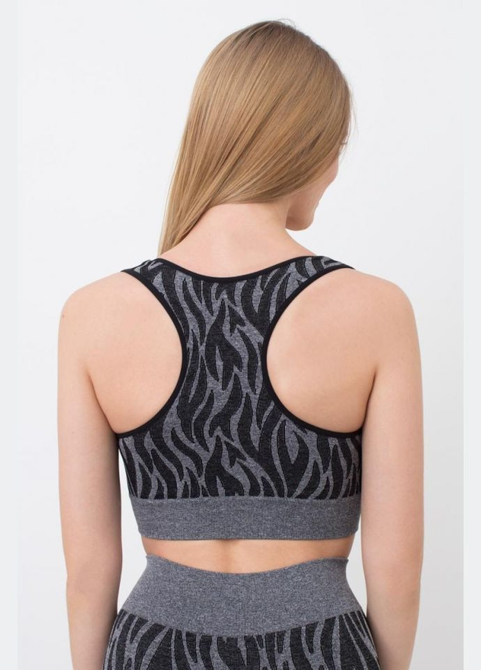 Топ женский бесшовный на широких бретелях с принтом Giulia TOP ANIMAL MELANGE 01 (296470188)