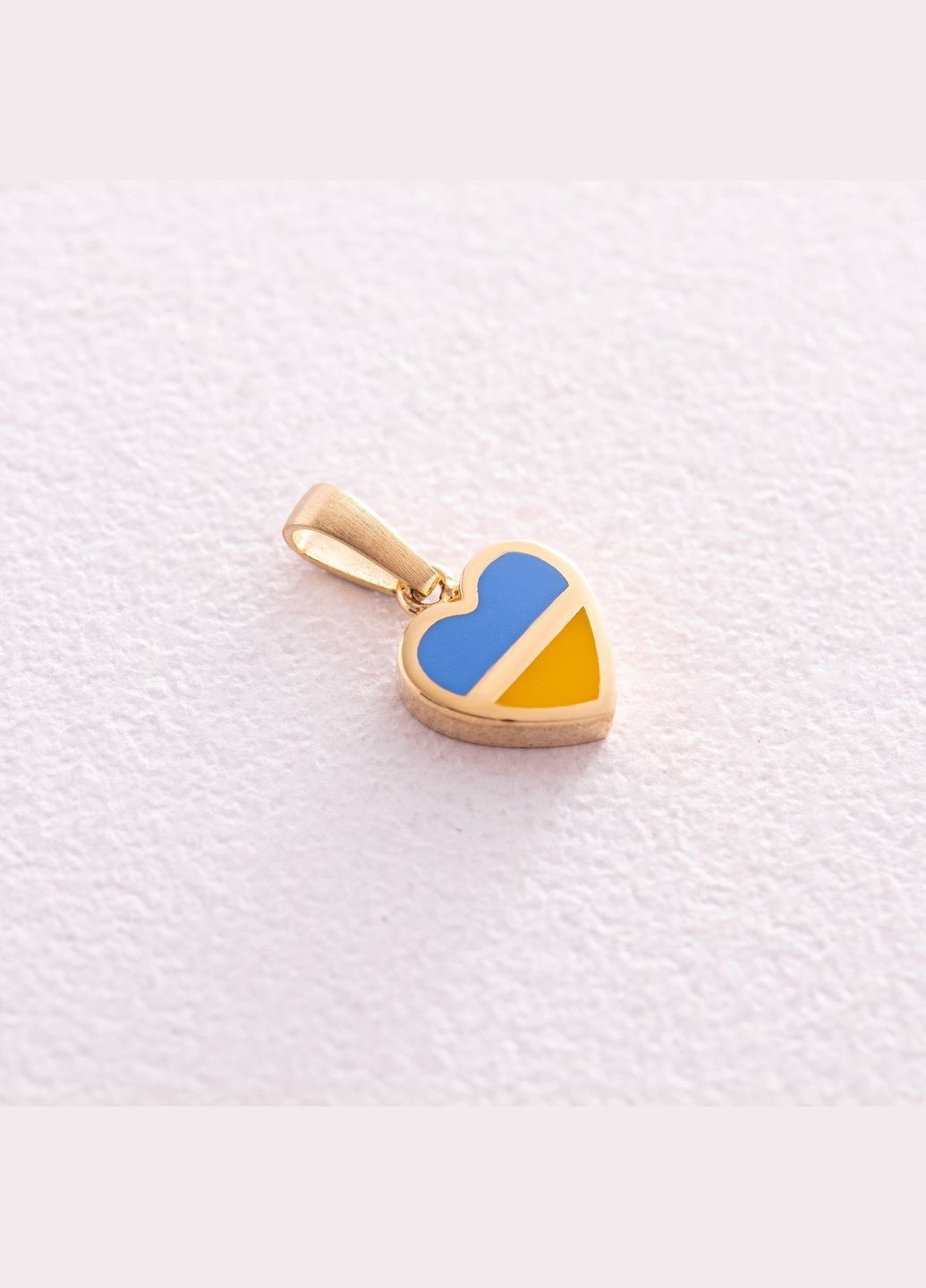 Кулон С Украиной в сердце в желтом золоте (голубая и желтая эмаль) п03734 Oniks (264024551)