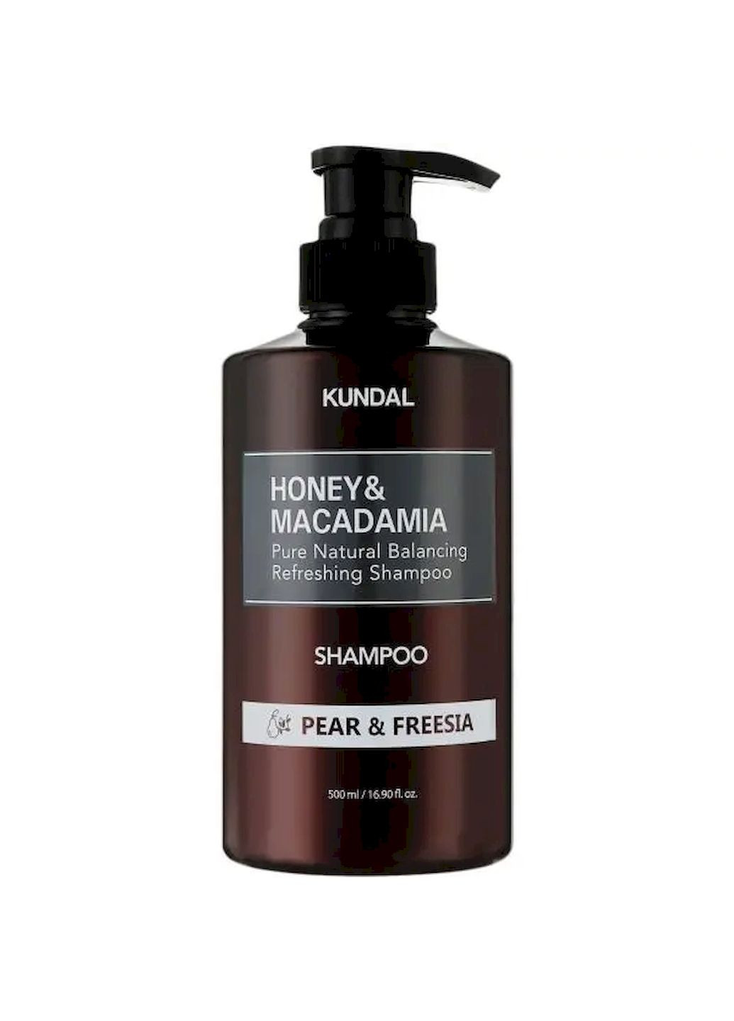 Безсульфатний шампунь Honey & Macadamia Nature Shampoo Pear & Freesia з ароматом груші та фрезії, 500 мл Kundal (292794993)
