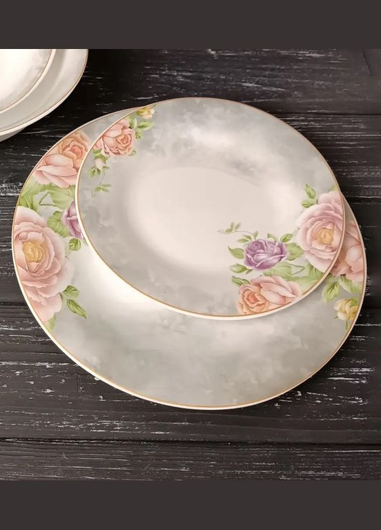 Тарелка обеденная Aura Розовый сон VT-1230ATS 23 см Vittora (347229644)