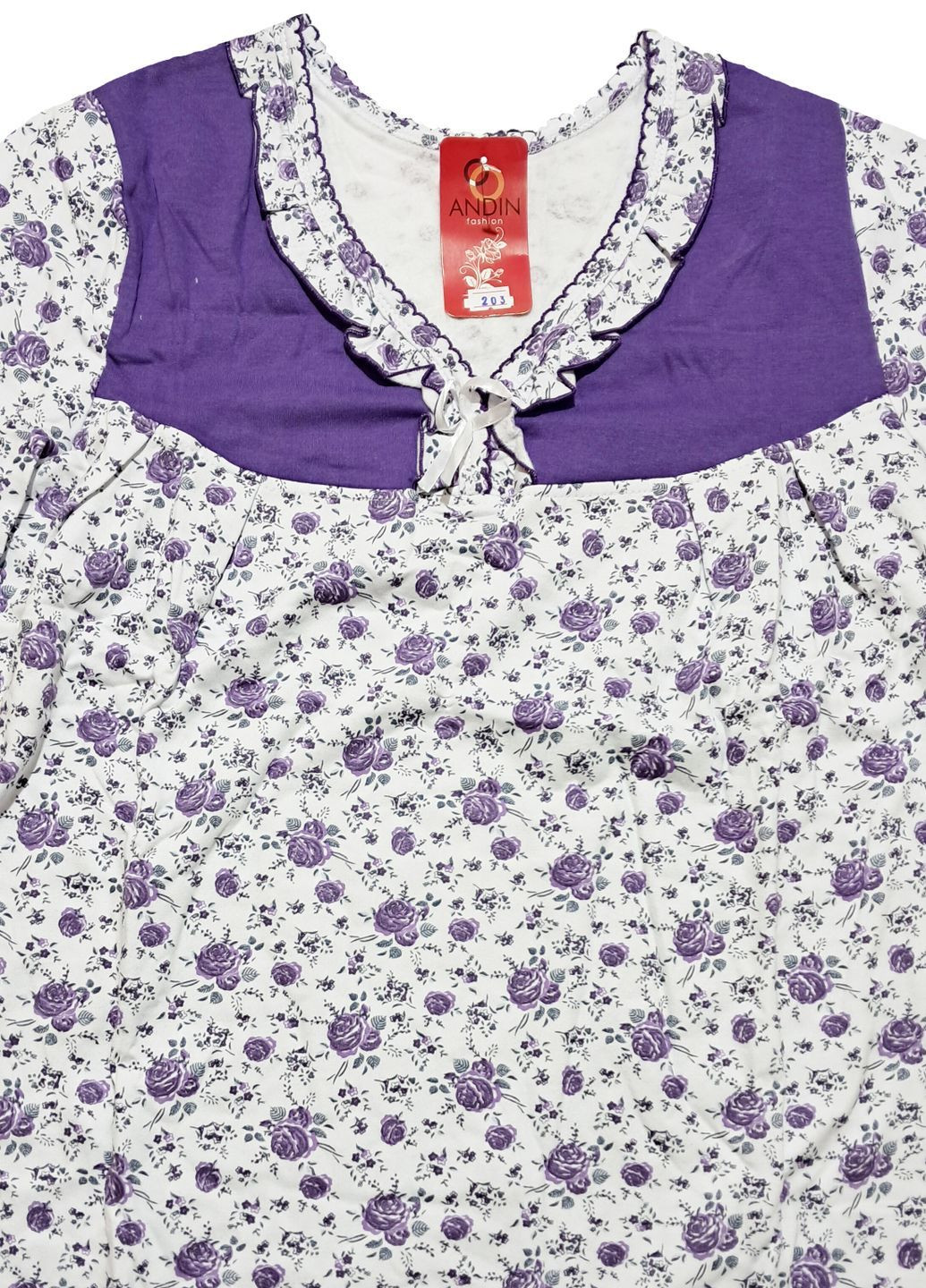 Женская ночная рубашка тёплая на флисе хлопок (203) ANDIN (369000849)