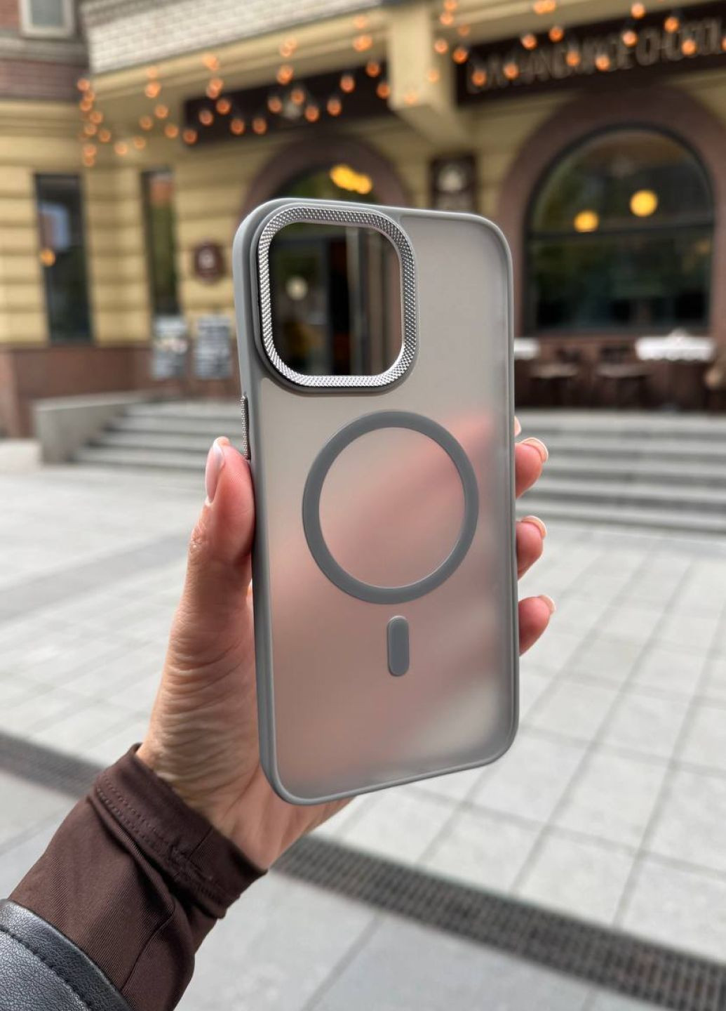 Чохол протиударний з MagSafe для iPhone 13 Pro Gray/чохол айфон 13 про сірий магейф No Brand (368030289)