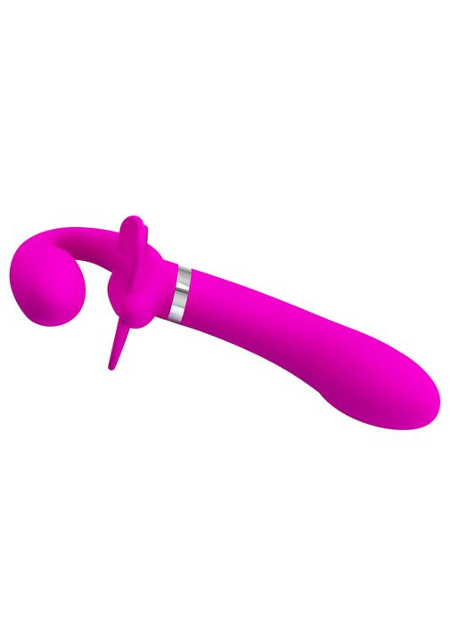 Безремневий страпон з вібрацією Valerie фуксія, 19.2 х 3.3 см Pretty Love (361670480)