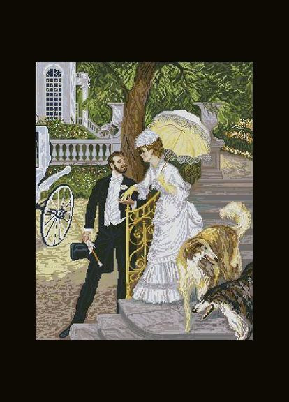 Набір для вишивання хрестиком. Розмір: 37*47 см Літній променад Лоскуток (315361960)