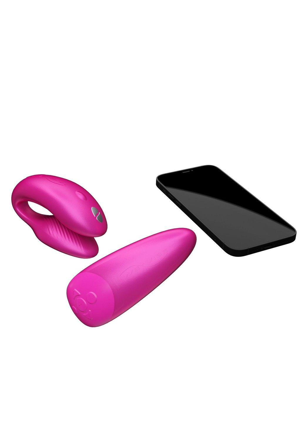 Смарт-вибратор для пар Chorus Cosmic Pink, сенсорное управление вибрациями сжатием пульта We-Vibe (333333063)