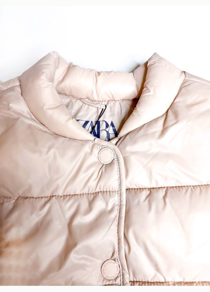 Пудровая демисезонная куртка 152 см пудровый артикул л170 Zara