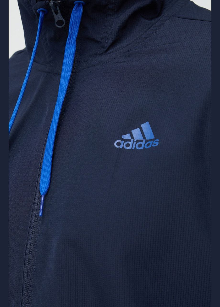 Темно-синя демісезонна вітровка adidas Woven Allover print