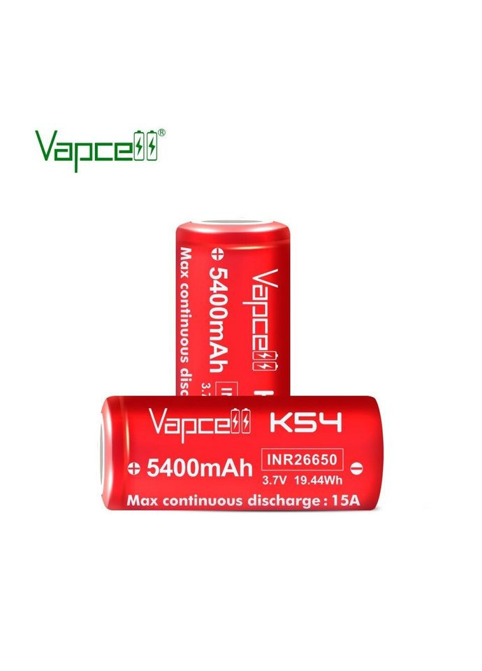 Аккумулятор Li-ion 26650 5400mAh 15A 3,7V (INR26650 K54) VapCell (371912798)