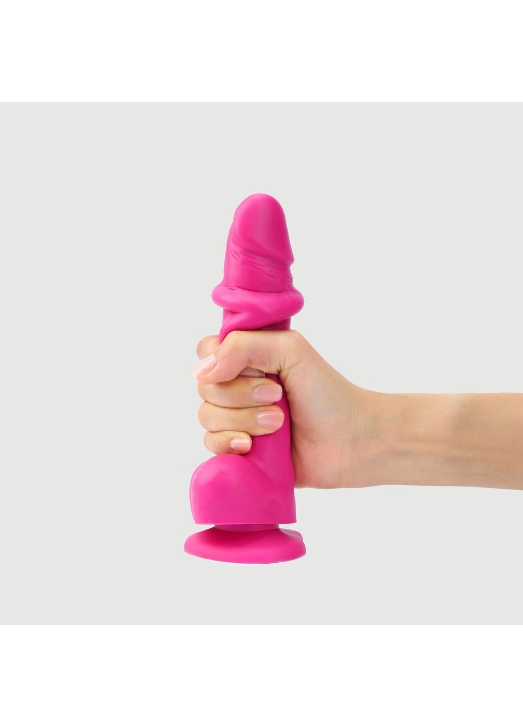 Реалістичний фалоімітатор Sliding Skin Realistic Dildo Fuchsia - L, ефект рухливої шкіри Strap-On-Me (285792089)