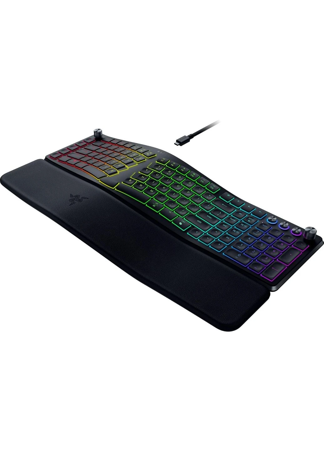 Клавіатура мембранна Pro Type Ergo, 118key, USB-A/WL/BT, EN, RGB, Razer (397972958)