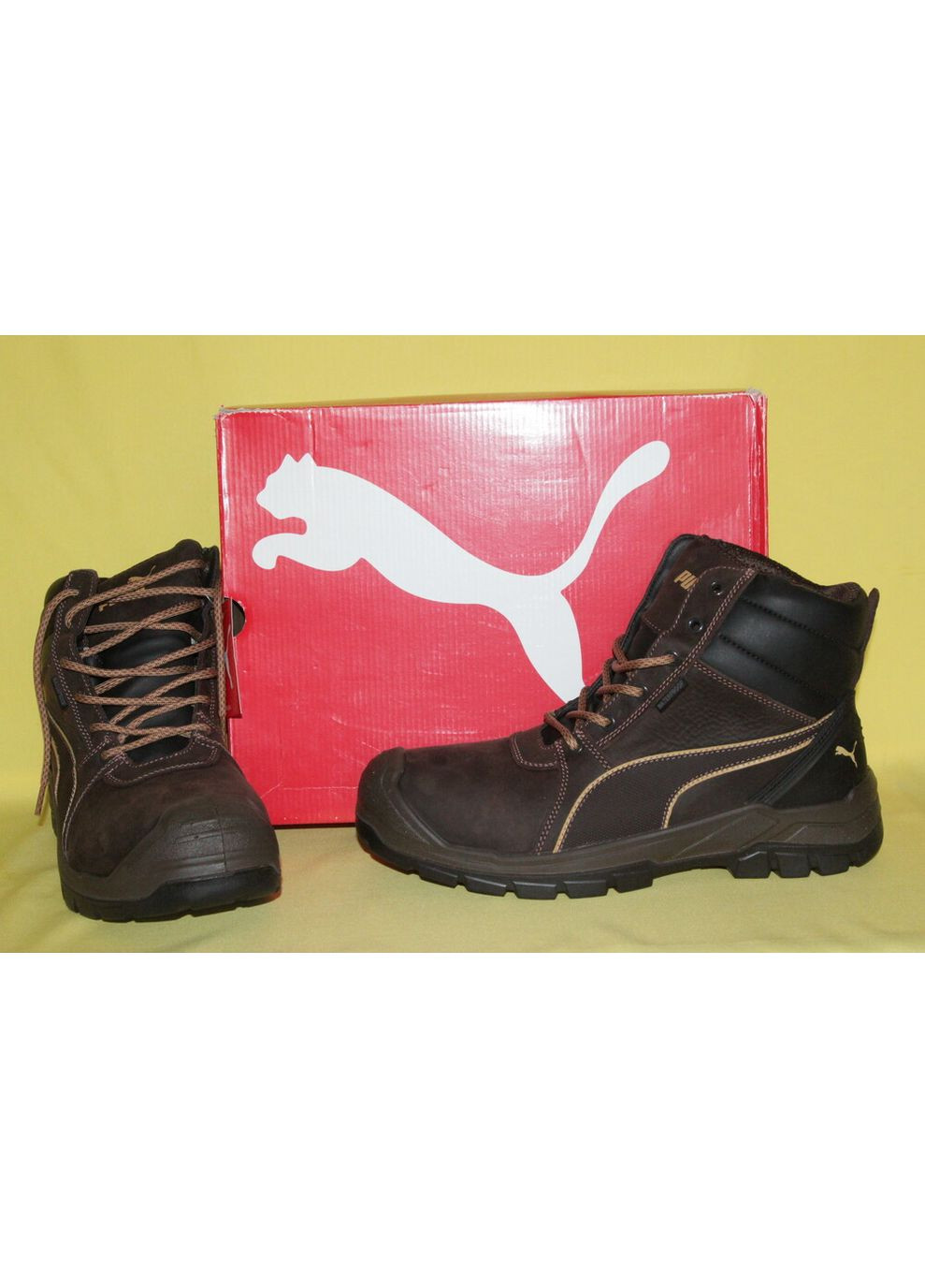 Коричневые ботинки мужские, размер 46 Puma