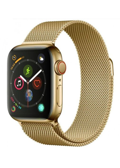 Ремешок Milanese Loop для Apple Watch металлический миланская петля на часы 44/45/46/49 мм Золотой / Gold Milan (369137214)