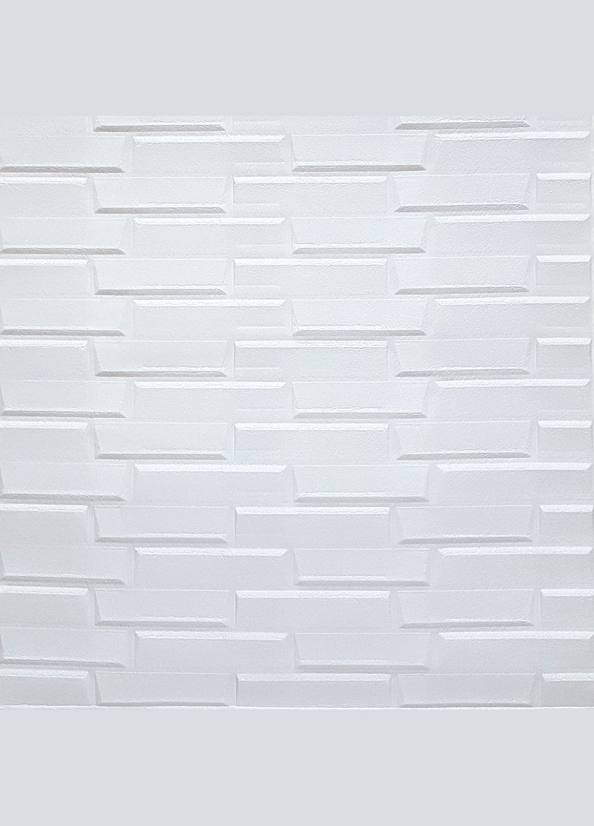 Самоклеюча декоративна 3D панель біла кладка в рулоні 3080x700x5мм 3D Loft (298400613)