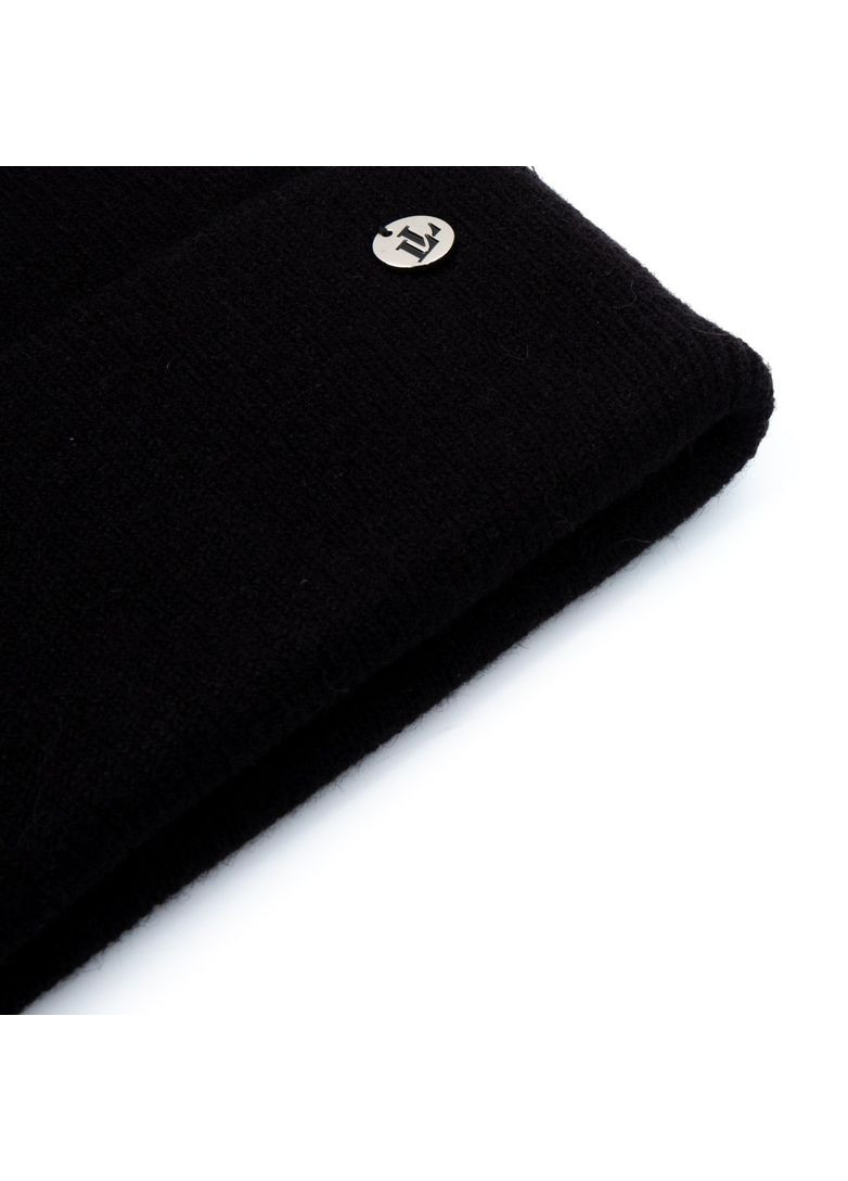 Шапка бини мужская вискоза черная COURTNEY 242-227 LuckyLOOK 242-227M (322790156)