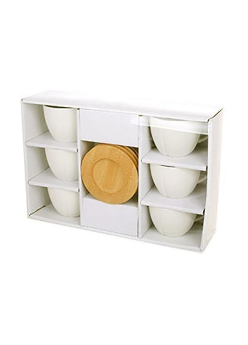Чайно-кофейный набор Nouvelle Home 6 чашек 180мл и 6 бамбуковых блюдец BonaDi (365248485)