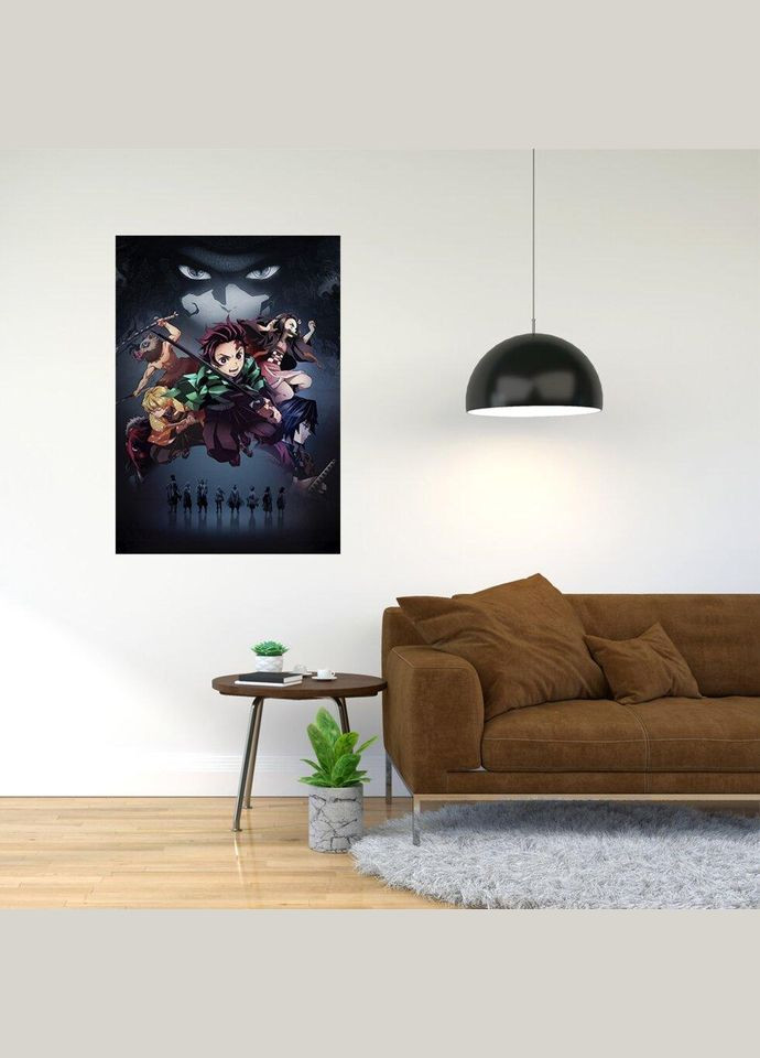 Плакат- з принтом Demon Slayer - Клинок розсікаючий демонів 16 A2 А0 Кавун постер (316209009)
