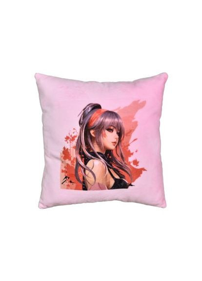 Подушка плюшевая "Аниме изящество" размер 30*30 см розовая Strateg (361415040)