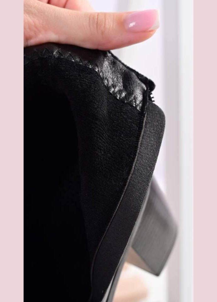 Черные демисезонная ботильоны женские черные демисезонные на каблуке No Brand Ботильони жіночі демісезонні