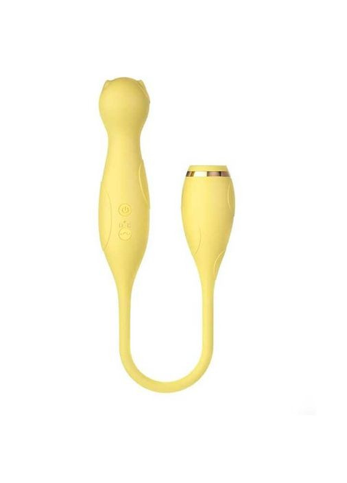 Двосторонній гнучкий багатофункціональний вібратор LILO 3в1 - Жовтий - Вібратори - (372660028)