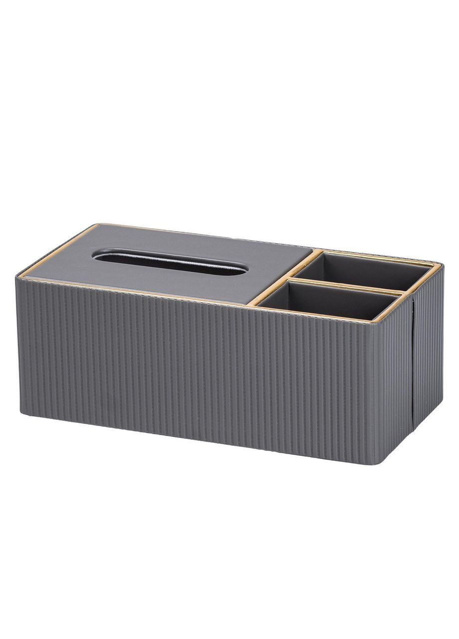 Салфетка-органайзер из эко-кожи 3 отделения 27*14*10.5 см Серый HP9191 No Brand (369966669)