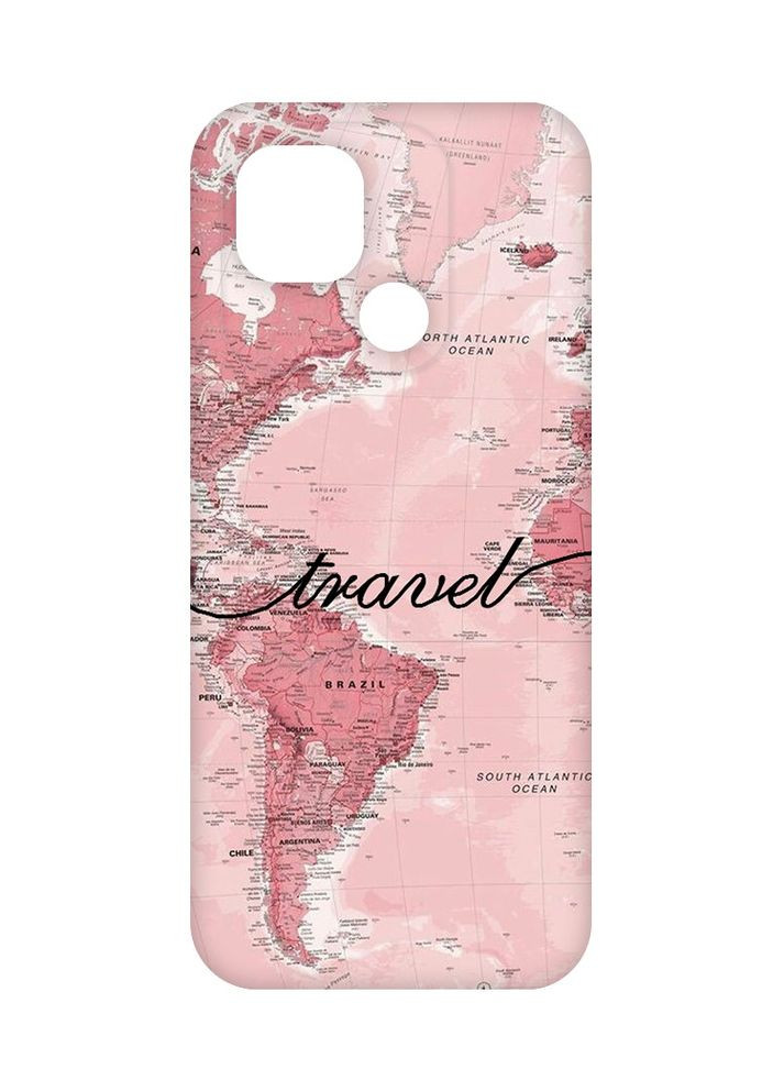 Чехол с красными боками на Xiaomi Redmi 10C:: Карта (принт 319) Creative (360693778)