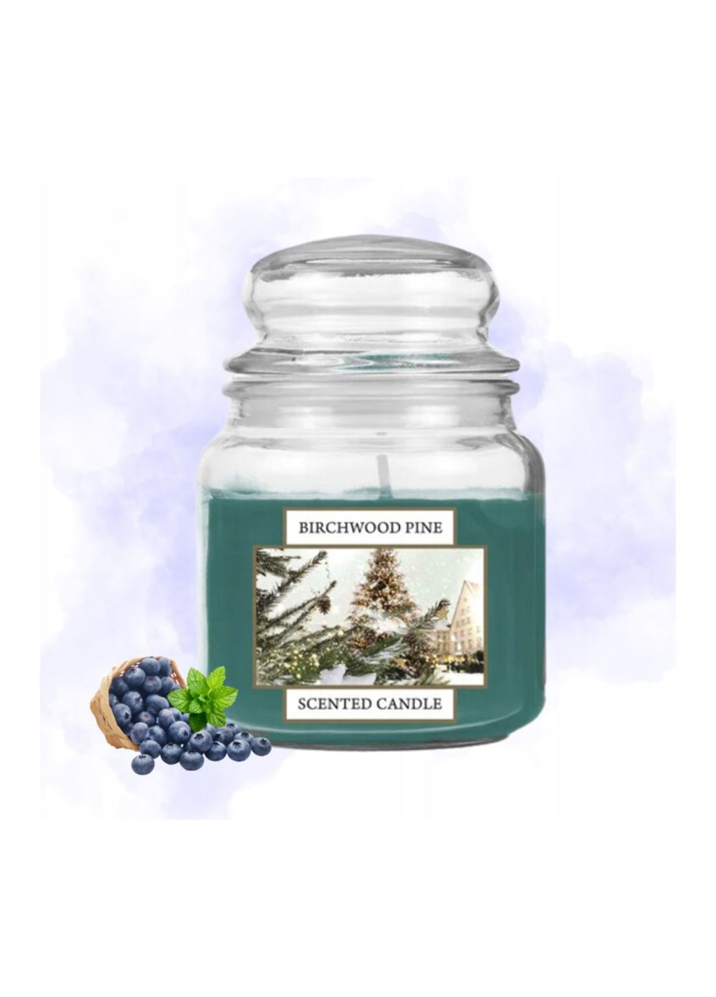 Ароматична свічка в скляній банці Birchwood Pine зелений Livarno home (352777977)