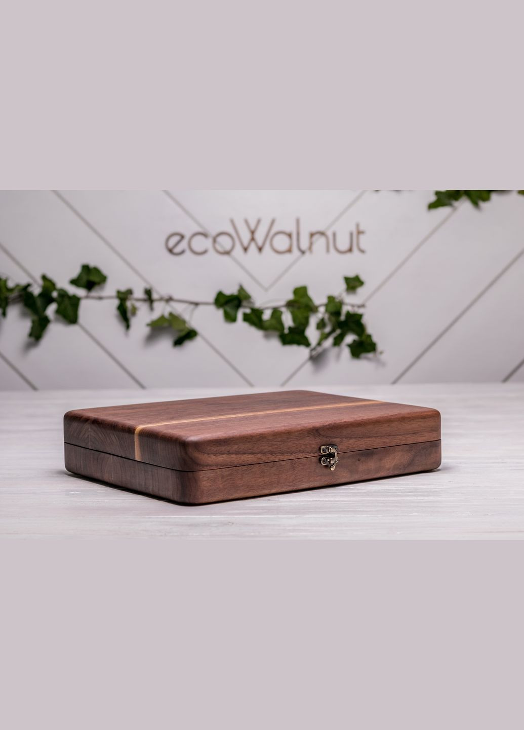 Цельная шкатулка для двенадцати часов с деревянной крышкой EcoWalnut (295443838)