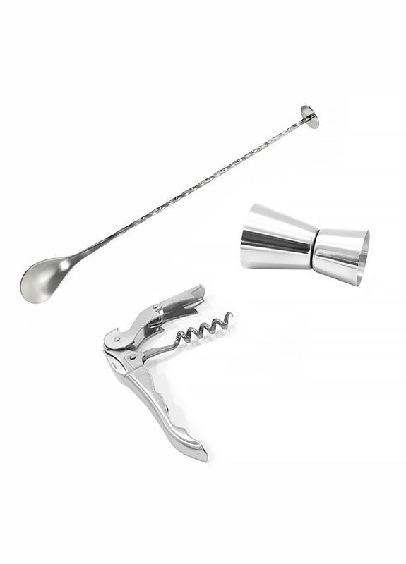 Набір для бара Youchen MC-B9 у чохлі 12 предметів шейкер Джиггер Ложка Мадлер Стрейнер Щипці гейзер 22 шт. Kuerl (352011593)