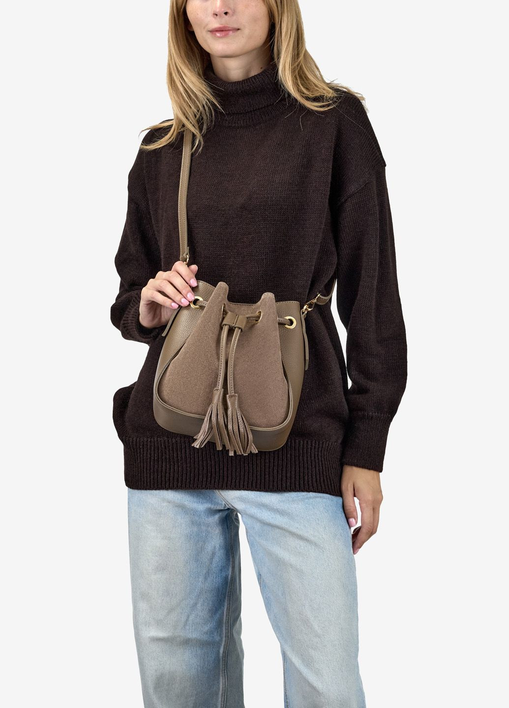 Сумка жіноча замшева крос-боді маленька Сrossbody Regina Notte (363830929)