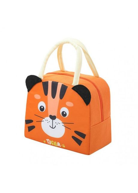 Термосумка — ланч бег для їжі із собою на 5 л 4D Тигр, жовтогаряча No Brand (294206293)