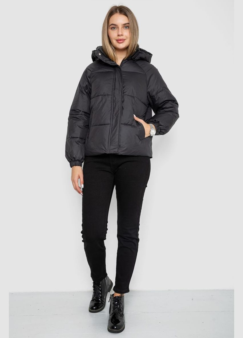 Чорна куртка жіноча демісезонна, колір світло-бежевий, 244r2025-5 Ager